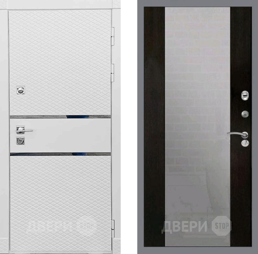 Входная металлическая Дверь Рекс (REX) 15 Силк Сноу СБ-16 Зеркало Венге в Жуковский