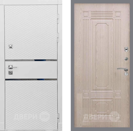 Входная металлическая Дверь Рекс (REX) 15 Силк Сноу FL-2 Беленый дуб в Жуковский
