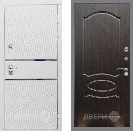Входная металлическая Дверь Рекс (REX) 15 Силк Сноу FL-128 Венге светлый в Жуковский