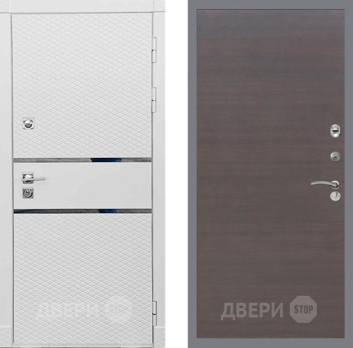 Входная металлическая Дверь Рекс (REX) 15 Силк Сноу GL венге поперечный в Жуковский