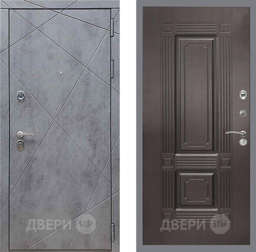 Входная металлическая Дверь Рекс (REX) 13 Бетон Темный FL-2 Венге в Жуковский