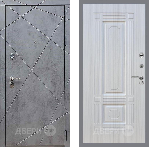 Входная металлическая Дверь Рекс (REX) 13 Бетон Темный FL-2 Сандал белый в Жуковский