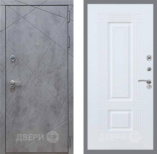 Входная металлическая Дверь Рекс (REX) 13 Бетон Темный FL-2 Силк Сноу в Жуковский
