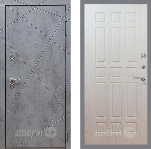 Входная металлическая Дверь Рекс (REX) 13 Бетон Темный FL-33 Беленый дуб в Жуковский
