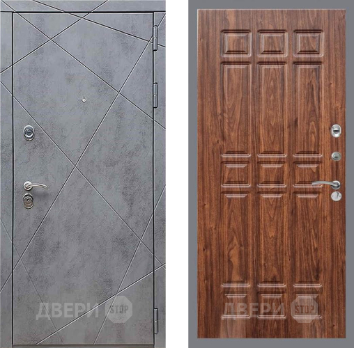 Дверь Рекс (REX) 13 Бетон Темный FL-33 орех тисненый в Жуковский