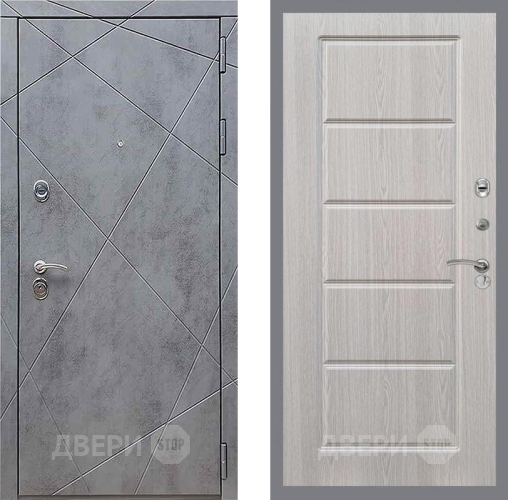 Входная металлическая Дверь Рекс (REX) 13 Бетон Темный FL-39 Беленый дуб в Жуковский