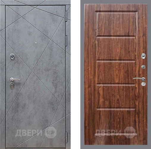 Входная металлическая Дверь Рекс (REX) 13 Бетон Темный FL-39 орех тисненый в Жуковский