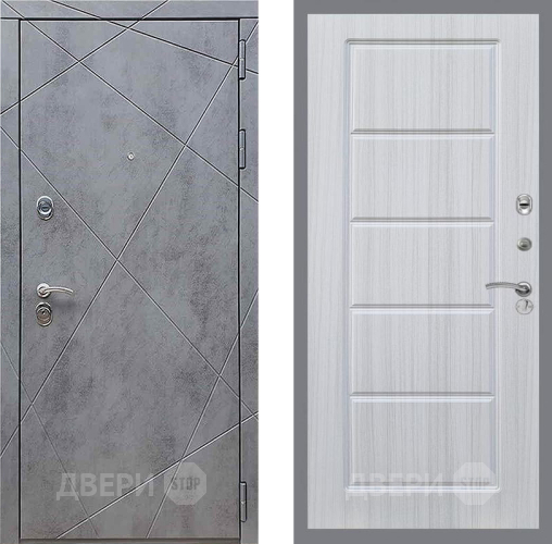 Входная металлическая Дверь Рекс (REX) 13 Бетон Темный FL-39 Сандал белый в Жуковский