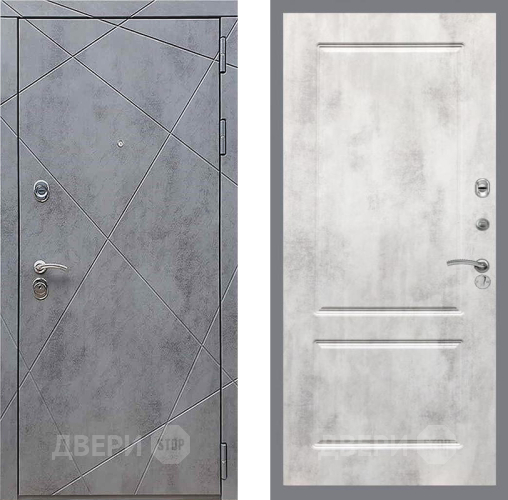 Входная металлическая Дверь Рекс (REX) 13 Бетон Темный FL-117 Бетон светлый в Жуковский