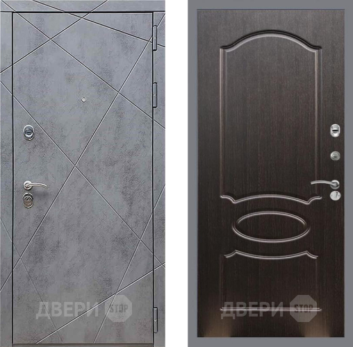 Входная металлическая Дверь Рекс (REX) 13 Бетон Темный FL-128 Венге светлый в Жуковский