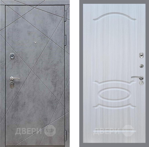 Входная металлическая Дверь Рекс (REX) 13 Бетон Темный FL-128 Сандал белый в Жуковский