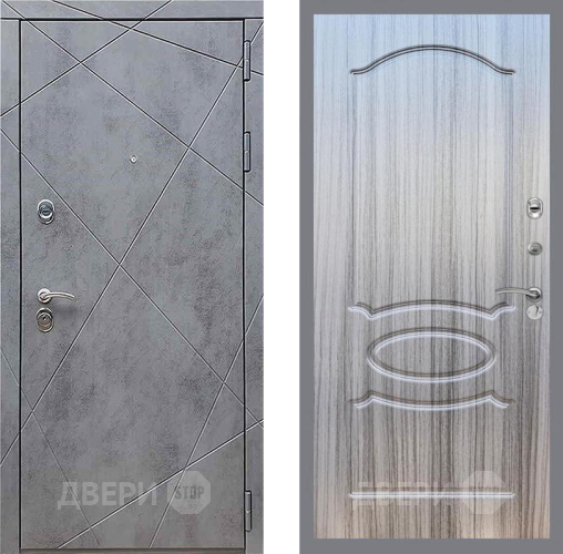Входная металлическая Дверь Рекс (REX) 13 Бетон Темный FL-128 Сандал грей в Жуковский