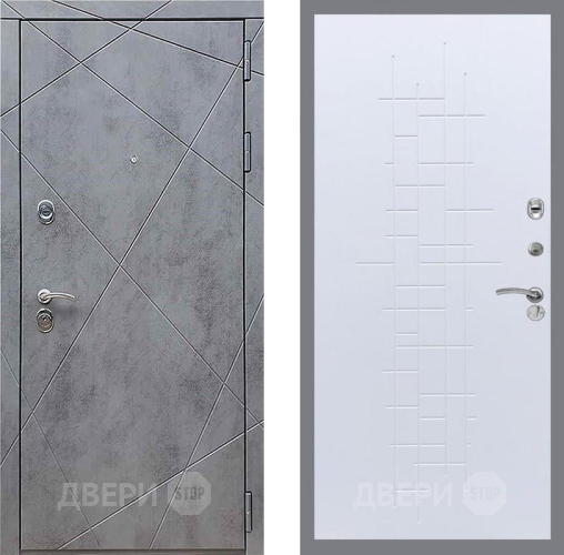 Входная металлическая Дверь Рекс (REX) 13 Бетон Темный FL-289 Белый ясень в Жуковский