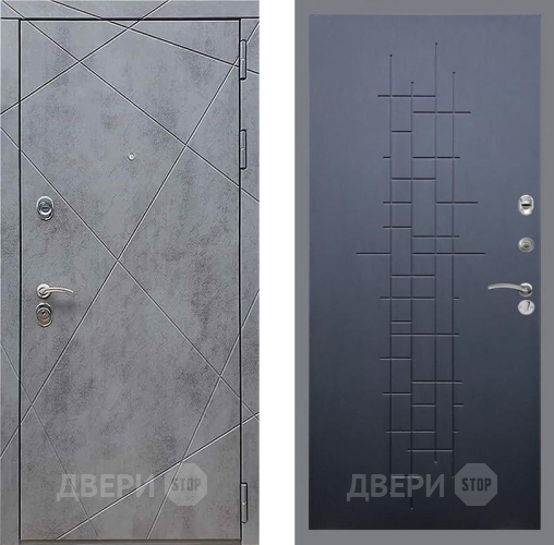 Входная металлическая Дверь Рекс (REX) 13 Бетон Темный FL-289 Ясень черный в Жуковский