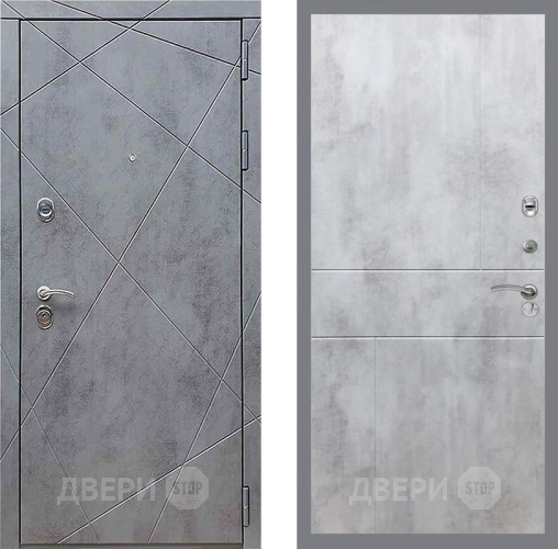 Входная металлическая Дверь Рекс (REX) 13 Бетон Темный FL-290 Бетон светлый в Жуковский