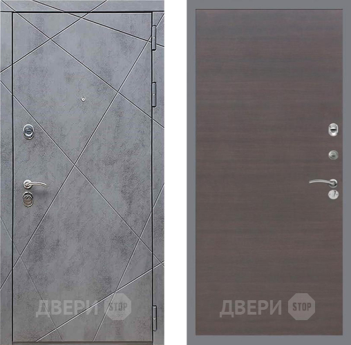 Входная металлическая Дверь Рекс (REX) 13 Бетон Темный GL венге поперечный в Жуковский