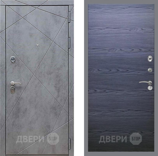 Входная металлическая Дверь Рекс (REX) 13 Бетон Темный GL Дуб тангенальный черный в Жуковский