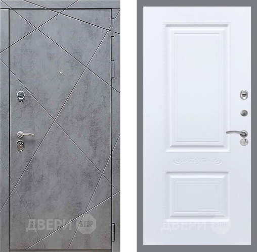 Входная металлическая Дверь Рекс (REX) 13 Бетон Темный Смальта Силк Сноу в Жуковский