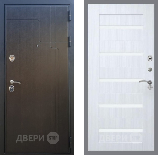 Входная металлическая Дверь Рекс (REX) Премиум-246 СБ-14 стекло белое Сандал белый в Жуковский