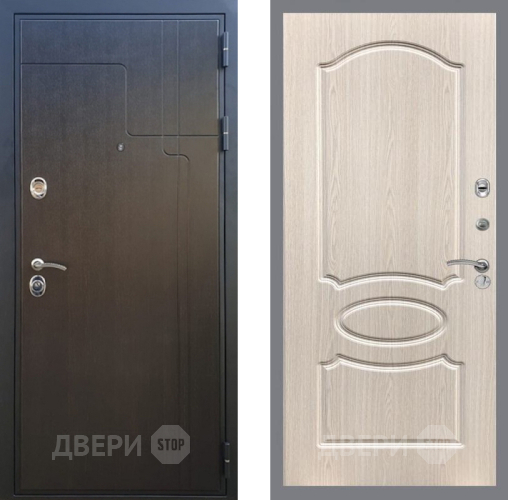 Входная металлическая Дверь Рекс (REX) Премиум-246 FL-128 Беленый дуб в Жуковский