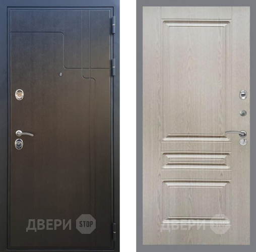 Входная металлическая Дверь Рекс (REX) Премиум-246 FL-243 Беленый дуб в Жуковский