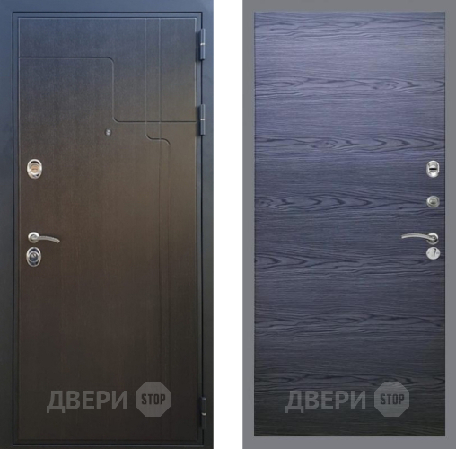 Входная металлическая Дверь Рекс (REX) Премиум-246 GL Дуб тангенальный черный в Жуковский