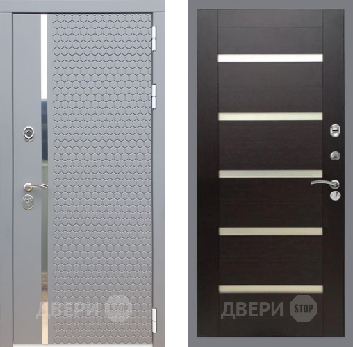 Дверь Рекс (REX) 24 СБ-14 стекло белое венге поперечный в Жуковский