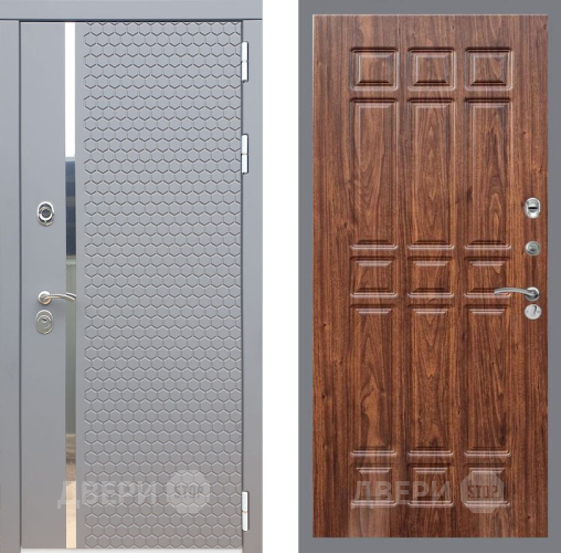 Входная металлическая Дверь Рекс (REX) 24 FL-33 орех тисненый в Жуковский