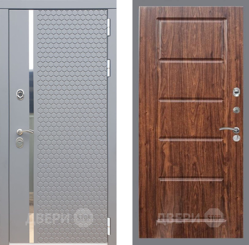 Входная металлическая Дверь Рекс (REX) 24 FL-39 орех тисненый в Жуковский