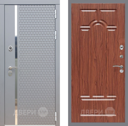 Входная металлическая Дверь Рекс (REX) 24 FL-58 орех тисненый в Жуковский