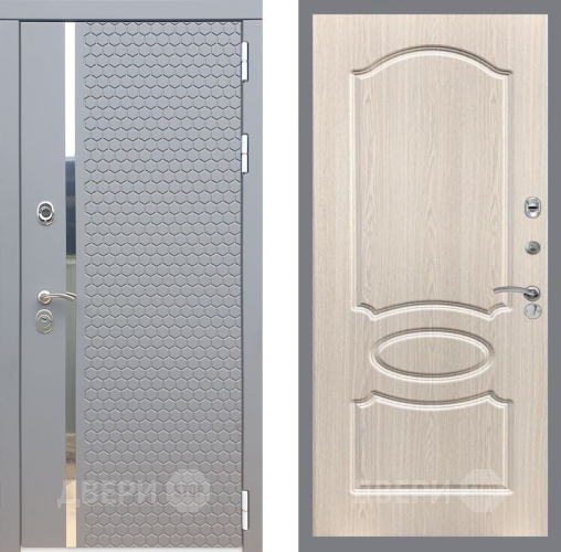 Входная металлическая Дверь Рекс (REX) 24 FL-128 Беленый дуб в Жуковский