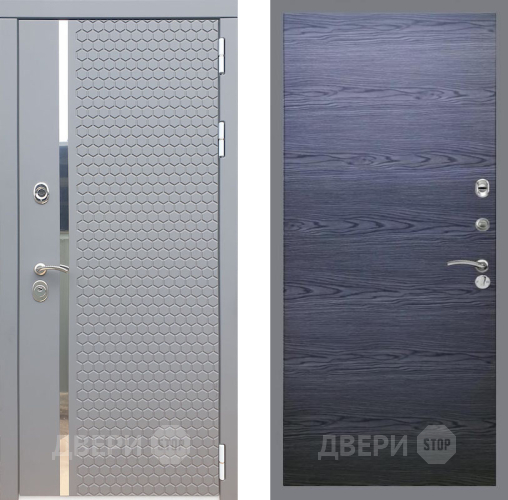 Входная металлическая Дверь Рекс (REX) 24 GL Дуб тангенальный черный в Жуковский