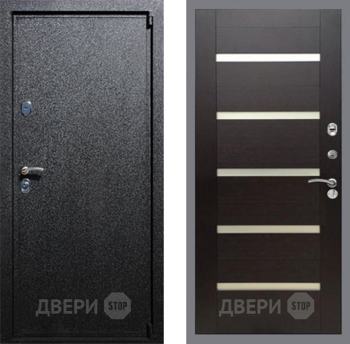 Входная металлическая Дверь Рекс (REX) 3 СБ-14 стекло белое венге поперечный в Жуковский