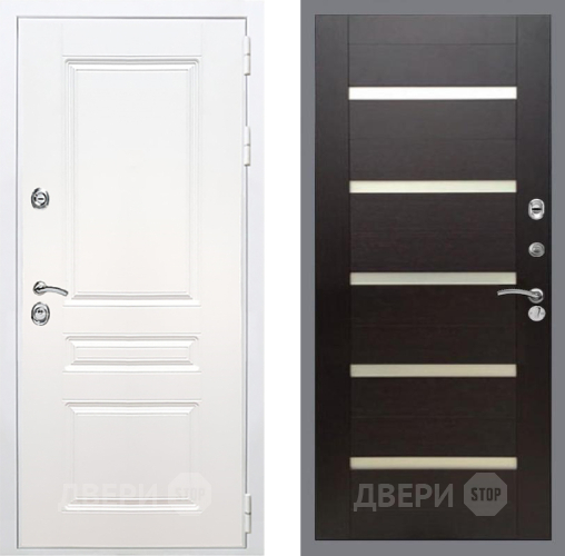 Дверь Рекс (REX) Премиум-н Силк Сноу СБ-14 стекло белое венге поперечный в Жуковский