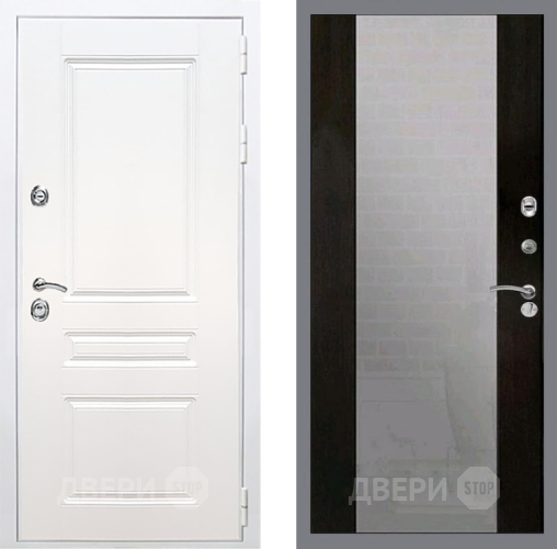 Дверь Рекс (REX) Премиум-н Силк Сноу СБ-16 Зеркало Венге в Жуковский