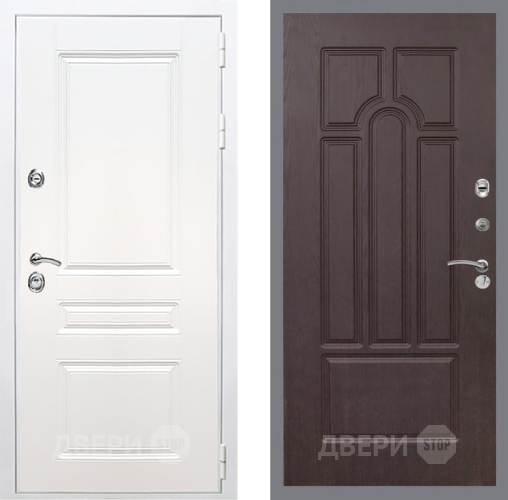 Входная металлическая Дверь Рекс (REX) Премиум-н Силк Сноу FL-58 Венге в Жуковский