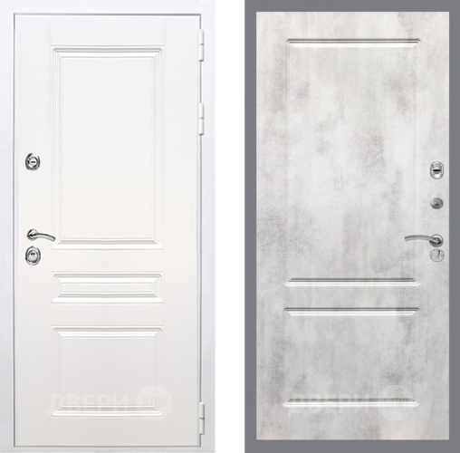 Входная металлическая Дверь Рекс (REX) Премиум-н Силк Сноу FL-117 Бетон светлый в Жуковский