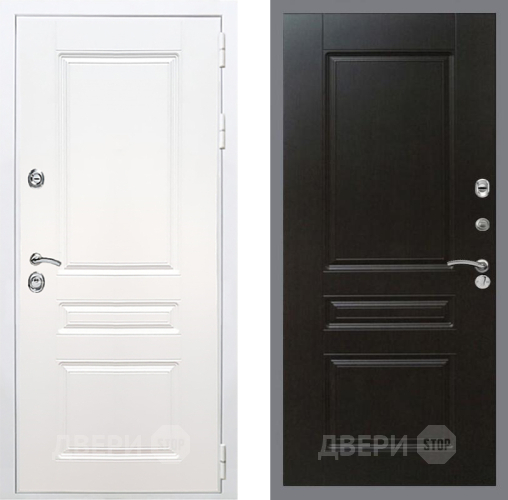 Входная металлическая Дверь Рекс (REX) Премиум-н Силк Сноу FL-243 Венге в Жуковский