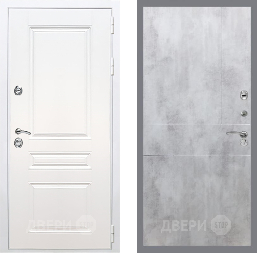 Дверь Рекс (REX) Премиум-н Силк Сноу FL-290 Бетон светлый в Жуковский