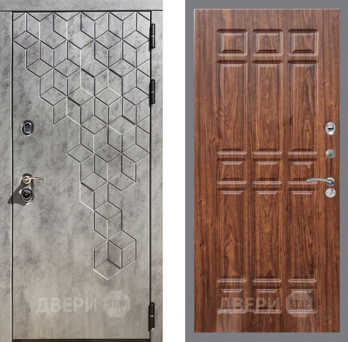 Входная металлическая Дверь Рекс (REX) 23 FL-33 орех тисненый в Жуковский