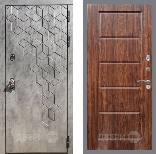 Входная металлическая Дверь Рекс (REX) 23 FL-39 орех тисненый в Жуковский