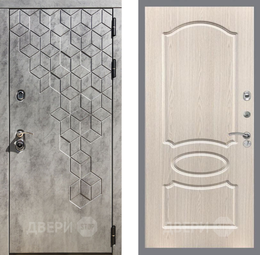 Входная металлическая Дверь Рекс (REX) 23 FL-128 Беленый дуб в Жуковский