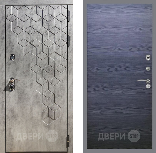 Входная металлическая Дверь Рекс (REX) 23 GL Дуб тангенальный черный в Жуковский