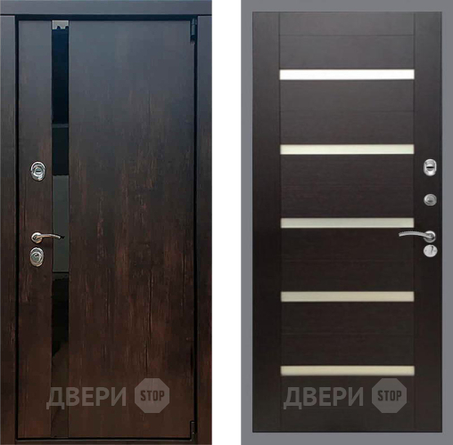 Входная металлическая Дверь Рекс (REX) 26 СБ-14 стекло белое венге поперечный в Жуковский