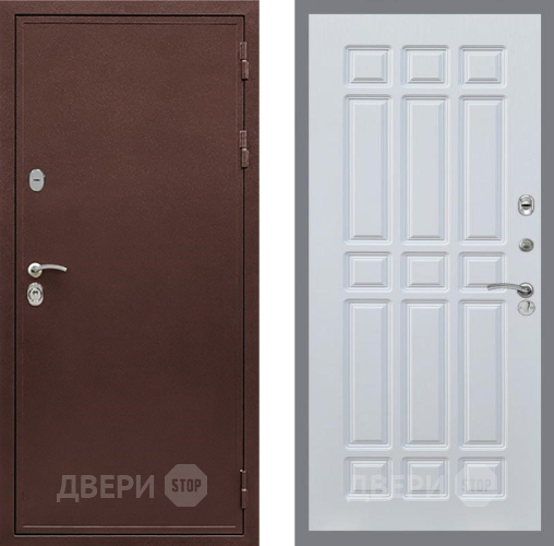 Входная металлическая Дверь Рекс (REX) 5 металл 3 мм FL-33 Белый ясень в Жуковский