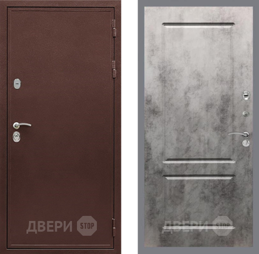 Дверь Рекс (REX) 5 металл 3 мм FL-117 Бетон темный в Жуковский