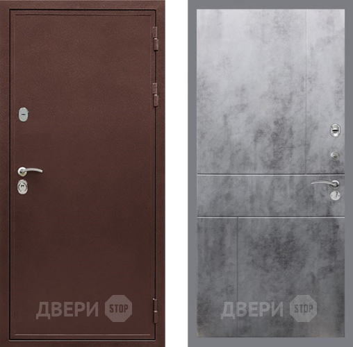 Дверь Рекс (REX) 5 металл 3 мм FL-290 Бетон темный в Жуковский
