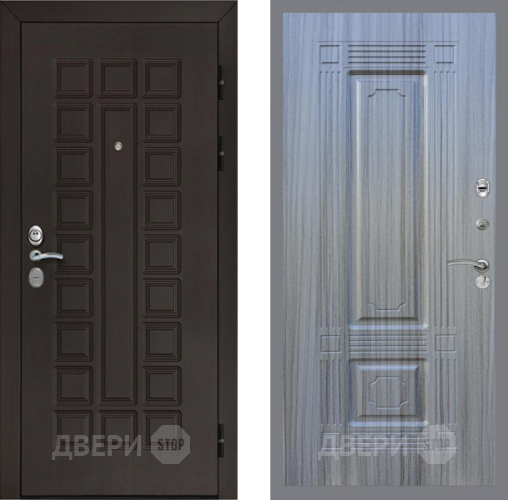 Входная металлическая Дверь Рекс (REX) Сенатор Cisa FL-2 Сандал грей в Жуковский