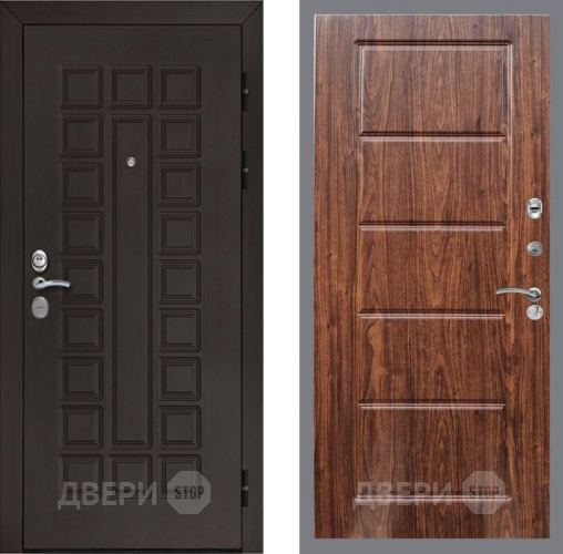 Входная металлическая Дверь Рекс (REX) Сенатор Cisa FL-39 орех тисненый в Жуковский