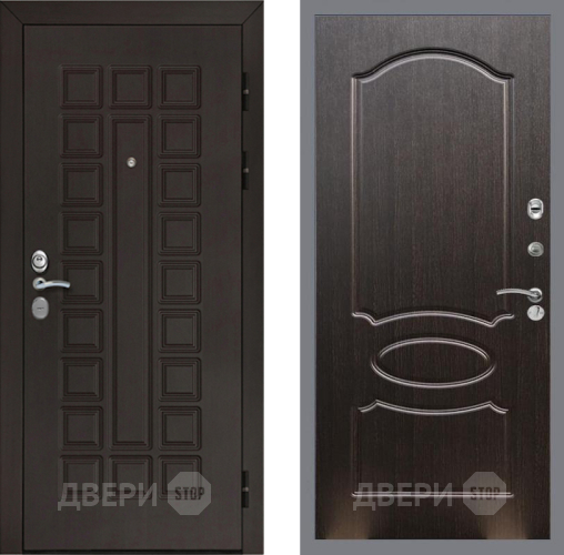 Входная металлическая Дверь Рекс (REX) Сенатор Cisa FL-128 Венге светлый в Жуковский